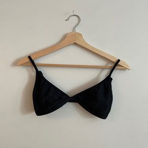 Nu Swim Cyn Bikini Top in Black